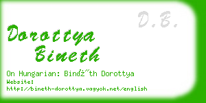 dorottya bineth business card